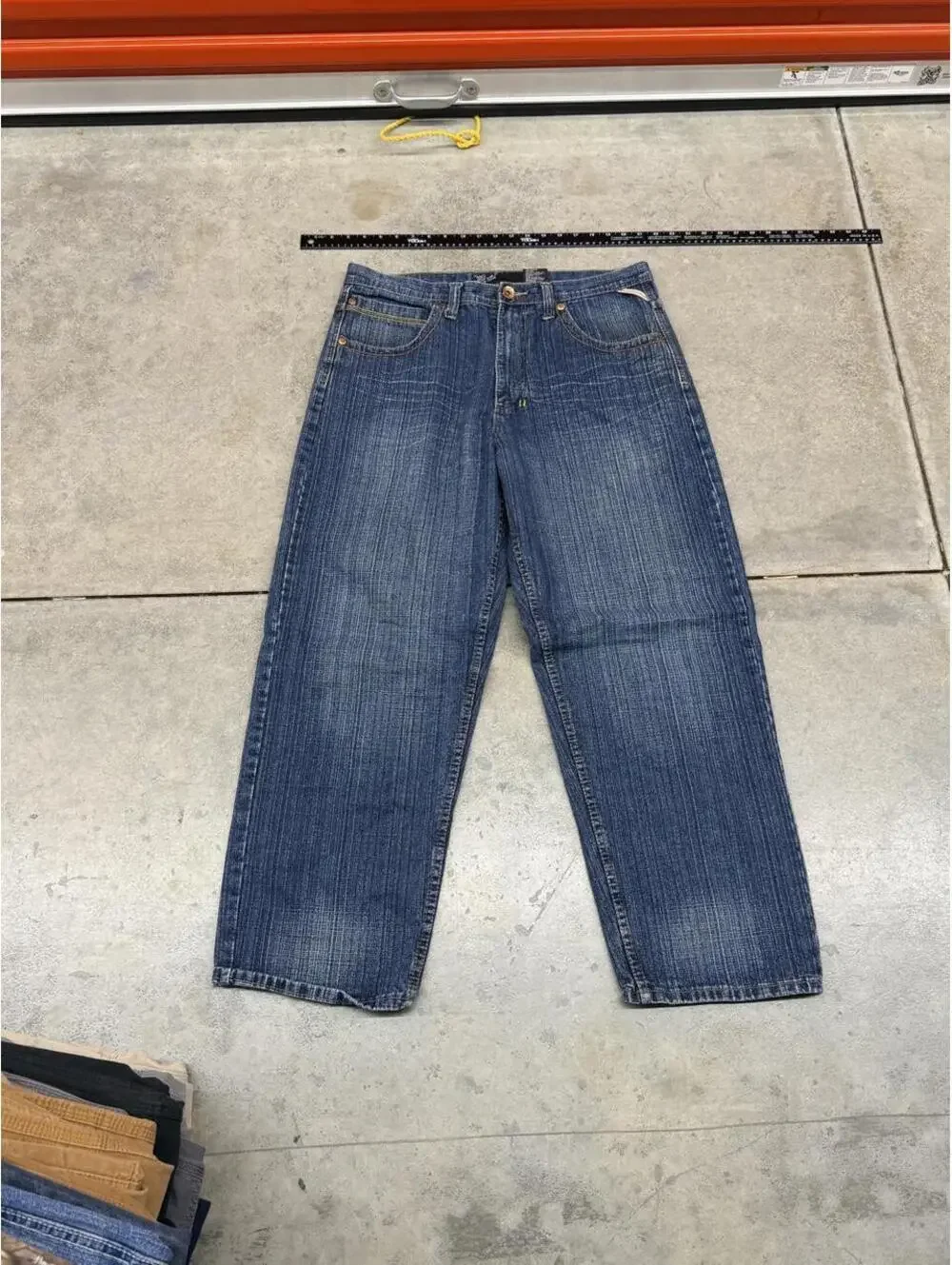 vintage royal blue dark blue relaxed baggy fit jeans size 36 x 32